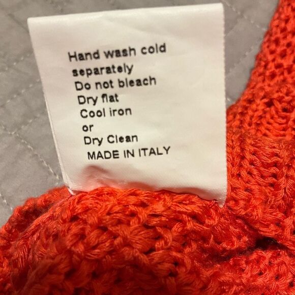 Carina Ricci Dolman Sleeve, Cropped Open Knit Sweater. Made in Italy, Small. - Picture 3 of 16